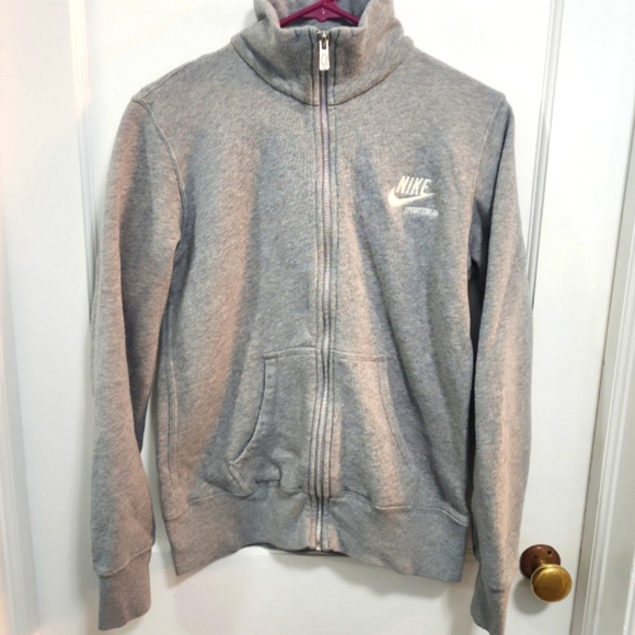 Nike fleece full zip jacket Grey Medium - Picture 1 of 7